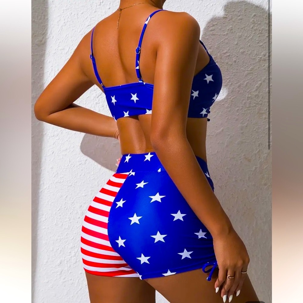 FINAL PRICE💥🇺🇸 American Flag 2 Pc Tankini Set - Picture 6 of 12